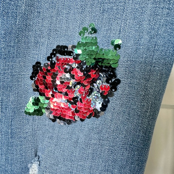 Abercrombie Kids Pull On Jean Legging Sequin Rose & Unicorn You Go Girl Sz 9/10 - Picture 10 of 12